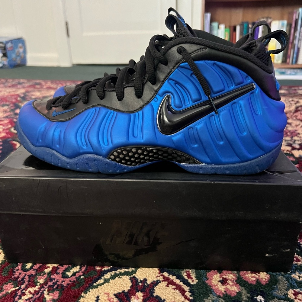 Nike Foamposite Pro Black and Blue Sneakers